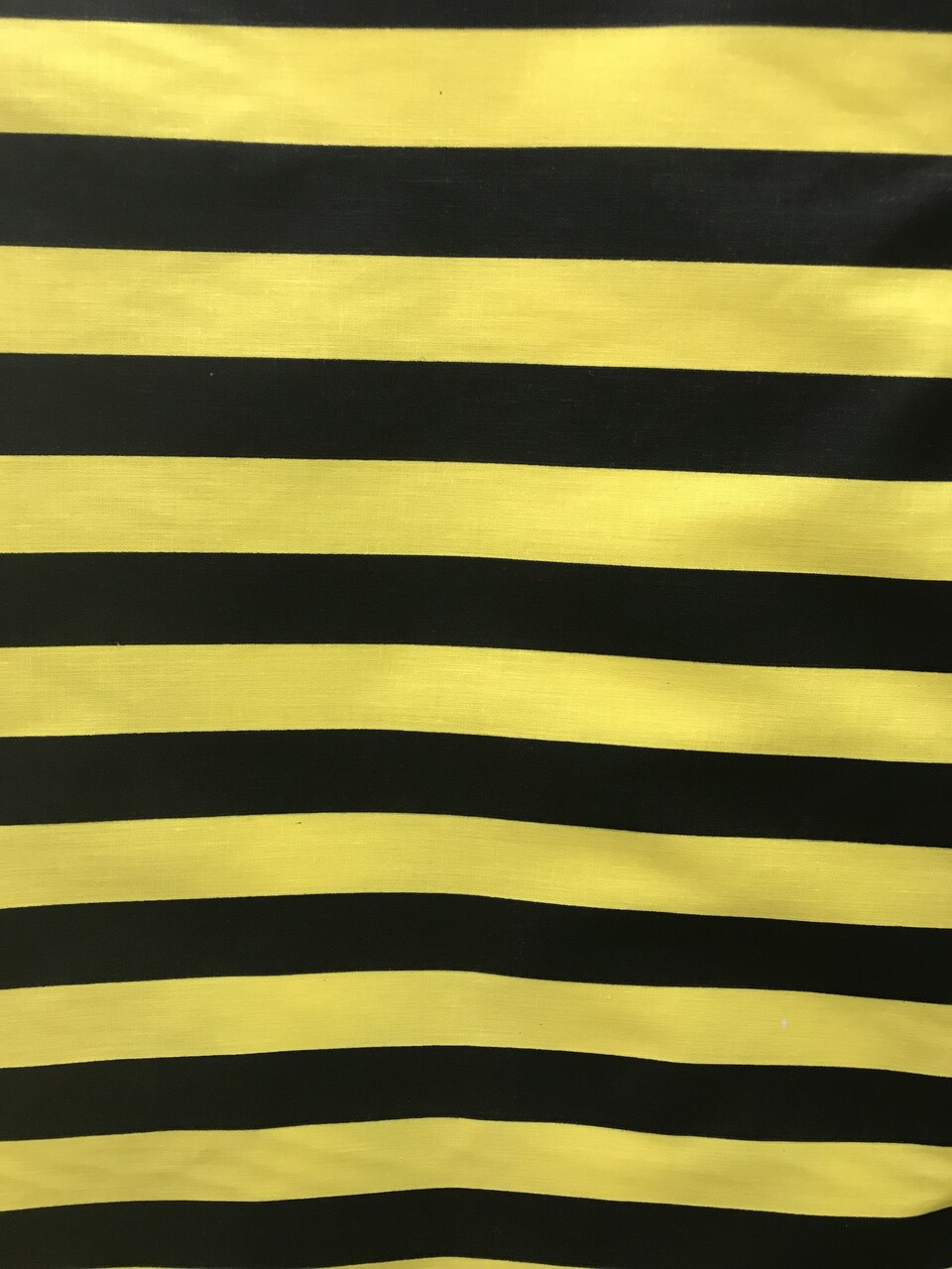 1 Yard Yellow And Black 1 Inch Stripe Poly Cotton Fabric Horizontal Design For Sewing Fabric 59/60 Inch Wide